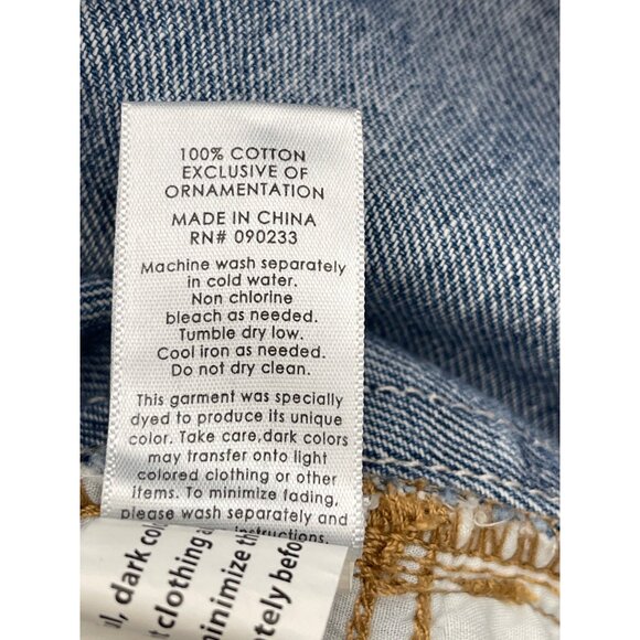 PacSun Women White Side Striped Denim Mini Skirt Size 26 - Picture 7 of 8